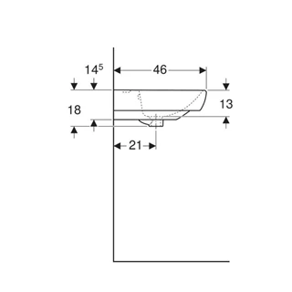 Geberit Selnova Square mosdó 60 cm szögletes, 60x46 cm 500.300.01.7 Geberit Selnova Square mosdó 60 cm szögletes, 60x46 cm 500.300.01.7