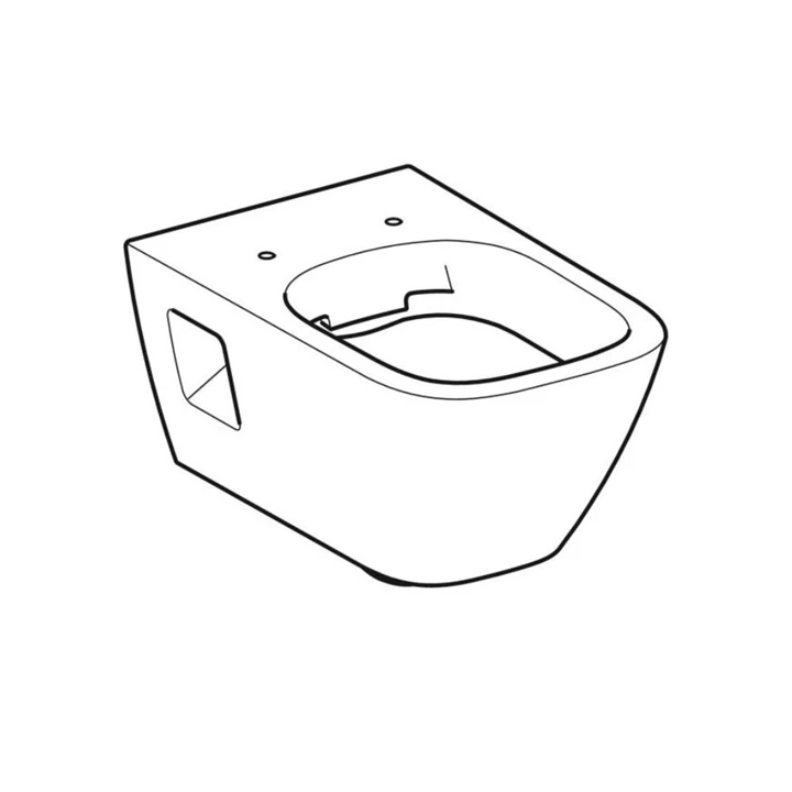 Geberit Selnova Square fali WC, mélyöblítésű, részben zárt forma, Rimfree, 54cm 501.546.01.1