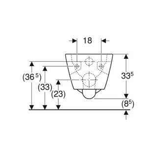 Geberit Selnova Square fali WC, mélyöblítésű, részben zárt forma, Rimfree, 54cm 501.546.01.1