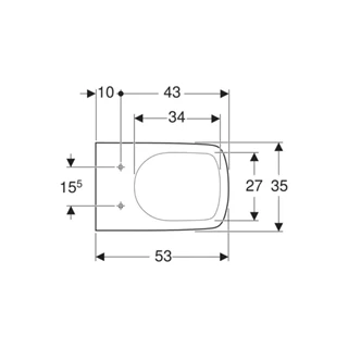 Geberit Geberit Selnova Square mélyöblítésű fali WC 35x53 cm, fehér 500.270.01.5