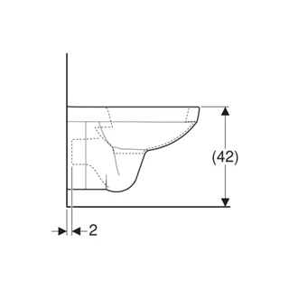 Geberit Geberit Selnova Square mélyöblítésű fali WC 35x53 cm, fehér 500.270.01.5