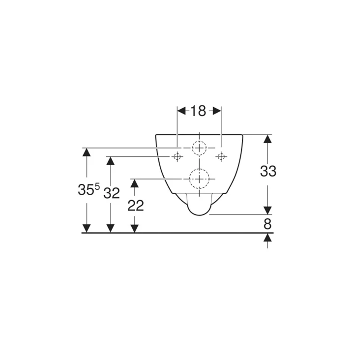 Geberit Selnova Compact fali WC, mélyöblítésű, rövidített, zárt forma, Rimfree, 49cm 500.377.01.2