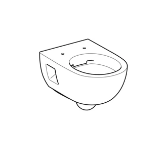 Geberit Selnova fali WC, mélyöblítésű, részben zárt forma, Rimfree, 53cm 501.545.01.1