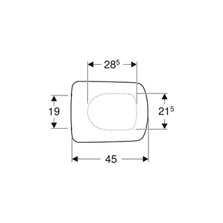 Geberit Selnova Square WC-ülőke, lecsapódásgátlós, gyorskioldós zsanérral, rögzítés felülről 500.336.01.1