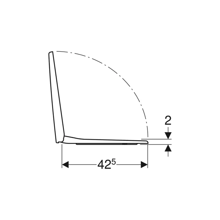 Geberit Selnova Square WC-ülőke, lecsapódásgátlós, gyorskioldós zsanérral, rögzítés felülről 500.336.01.1