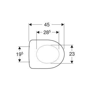 Geberit Selnova WC-ülőke, lecsapódásgátlós, gyorskioldós zsanérral, rögzítés felülről 500.335.01.1