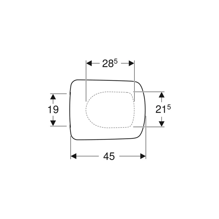 Geberit Selnova Square WC-ülőke, lecsapódásgátlós, rögzítés felülről 500.334.01.1