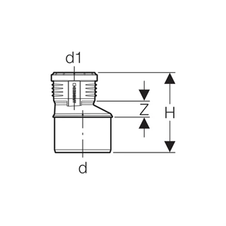 Geberit Silent-PP excentrikus szűkítő, d110/50 390.572.14.1