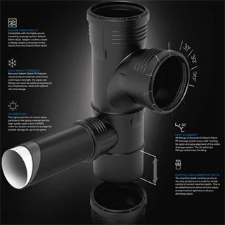 Geberit Silent-PP excentrikus szűkítő, d110/90 390.574.14.1 Geberit Silent-PP excentrikus szűkítő, d110/90 390.574.14.1