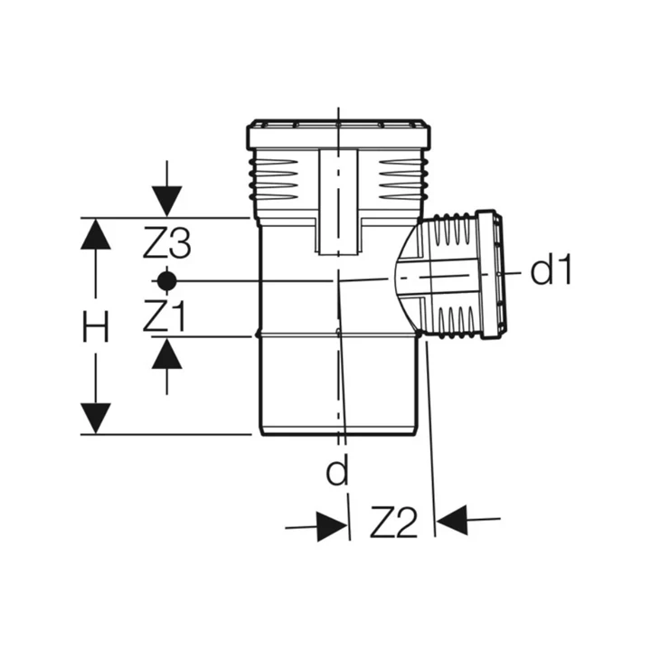 Geberit Silent-PP 87,5°-os elágazó idom 390.046.14.1