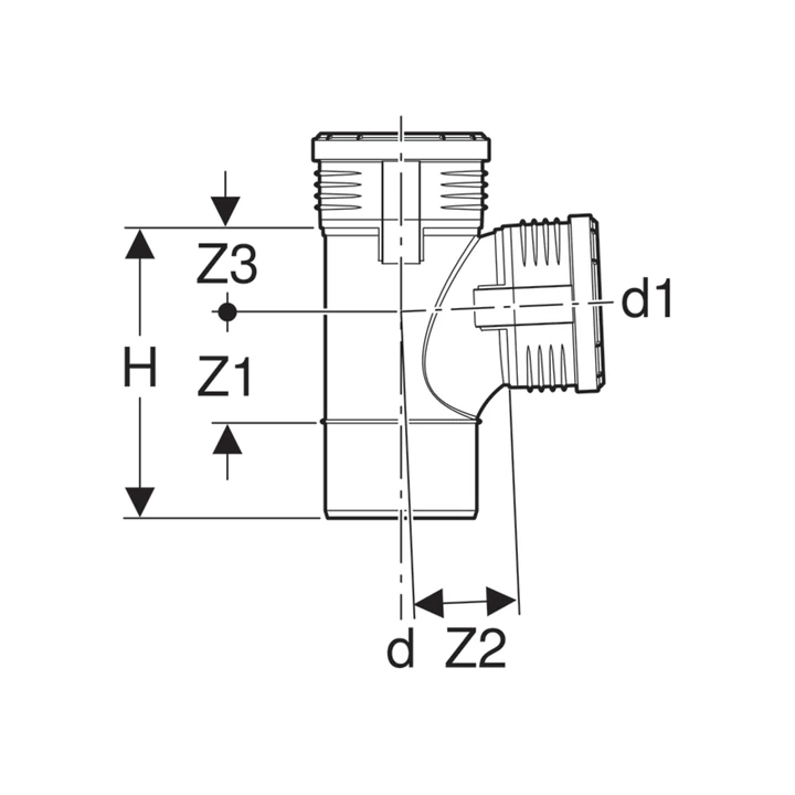 Geberit Silent-PP 87,5°-os íves elágazó idom: d=90mm, d1=90mm 390.454.14.1 Geberit Silent-PP 87,5°-os íves elágazó idom: d=90mm, d1=90mm 390.454.14.1