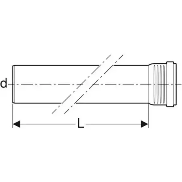 Geberit Silent-PP tokos cső, d110, L=100cm 390.504.14.1
