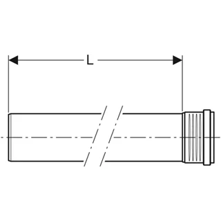 Geberit Silent-PP tokos cső, d75, L=100cm 390.304.14.1 Geberit Silent-PP tokos cső, d75, L=100cm 390.304.14.1
