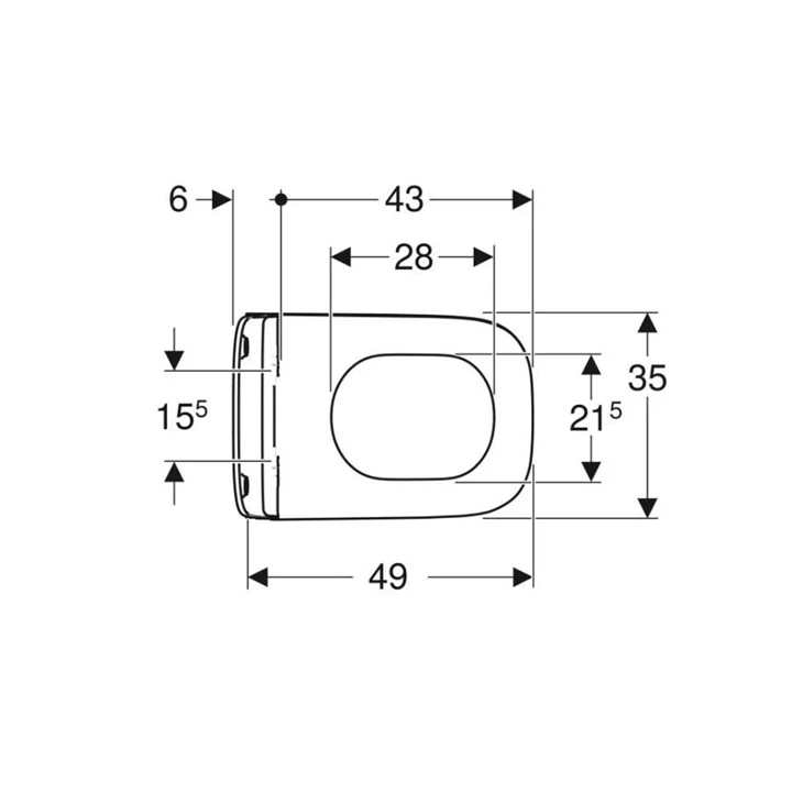 Geberit Smyle Square mélyöblítésű fali WC készlet 49 cm, zárt forma, Rimfree, lecsapódásgátlós, gyorskioldós WC-ülőkével Geberit Smyle Square mélyöblítésű fali WC készlet 49 cm, zárt forma, Rimfree, lecsapódásgátlós, gyorskioldós WC-ülőkével