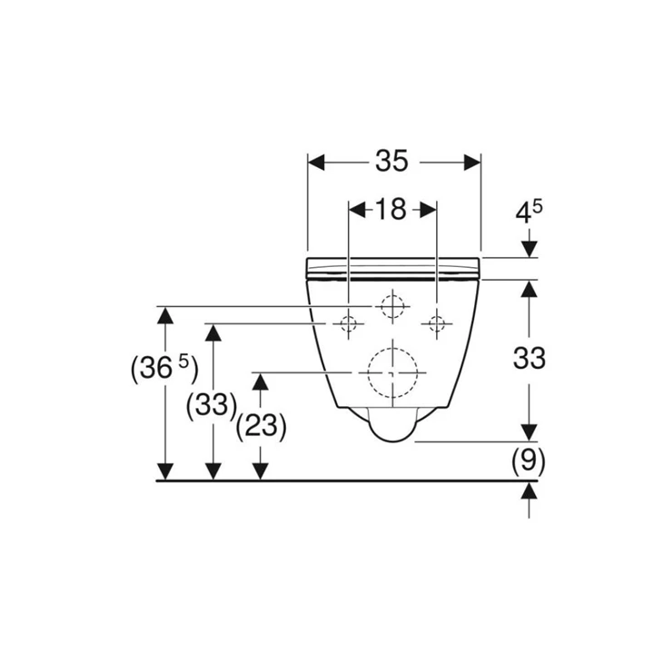 Geberit Smyle Square mélyöblítésű fali WC készlet 49 cm, zárt forma, Rimfree, lecsapódásgátlós, gyorskioldós WC-ülőkével