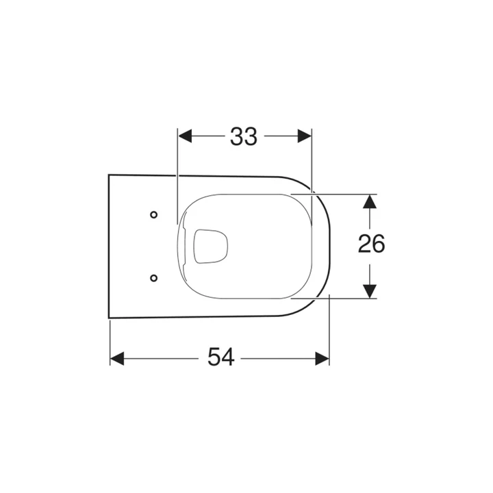 Geberit Smyle fali WC, mélyöblítésű, Rimfree, 54cm 500.210.01.1