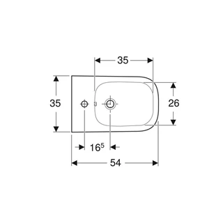 Geberit Smyle Square fali bidé, zárt forma, 54cm, túlfolyóval 500.209.01.1 Geberit Smyle Square fali bidé, zárt forma, 54cm, túlfolyóval 500.209.01.1
