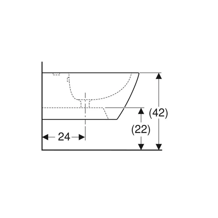Geberit Smyle Square fali bidé, zárt forma, 54cm, túlfolyóval 500.209.01.1 Geberit Smyle Square fali bidé, zárt forma, 54cm, túlfolyóval 500.209.01.1