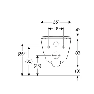 Geberit Smyle Square mélyöblítésű fali WC szett 54 cm, zárt forma, Rimfree, lecsapódásgátlós, gyorskioldós WC-ülőkével 5