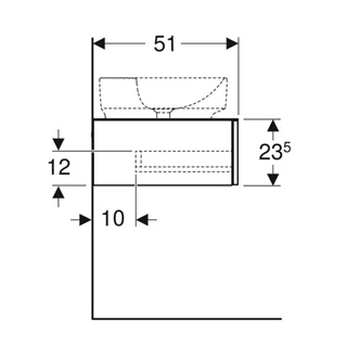 Geberit VariForm alsó szekrény pultra ültethető mosdóhoz, két fiókkal, pakolófelülettel, bűzzárral 501.175.00.1 Geberit VariForm alsó szekrény pultra ültethető mosdóhoz, két fiókkal, pakolófelülettel, bűzzárral 501.175.00.1