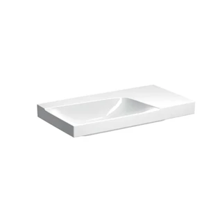 Geberit Xeno2 mosdó pakolófelülettel, 90x14x48cm, csaplyuk nélkül, túlfolyó nélkül, pakolófelület jobb oldalon, KeraTect Geberit Xeno2 mosdó pakolófelülettel, 90x14x48cm, csaplyuk nélkül, túlfolyó nélkül, pakolófelület jobb oldalon, KeraTect