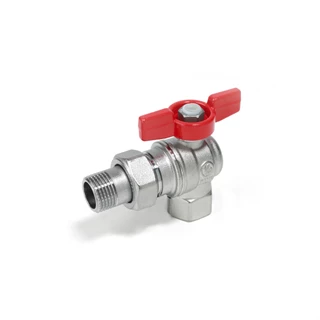 Giacomini sarok golyóscsap, 1/2" belső-külső menetes, pillangókarral, krómozott sárgaréz R789X003