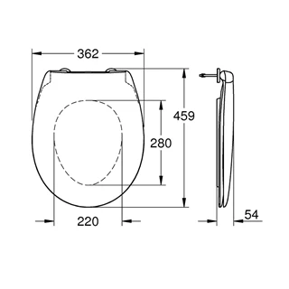 Grohe Bau Ceramic soft close wc ülőke 39493000 Grohe Bau Ceramic soft close wc ülőke 39493000