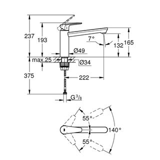 Grohe BauEdge egykaros mosogató csaptelep 31693000