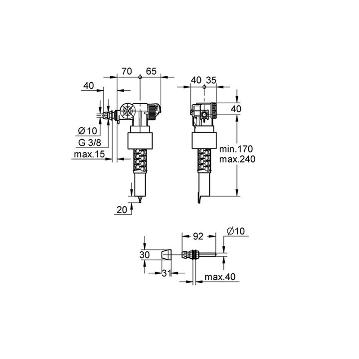 Grohe töltőszelep 37092000 Grohe töltőszelep 37092000