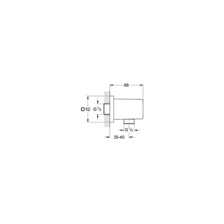 Grohe Euphoria Cube fali csatlakozó könyök 27704000