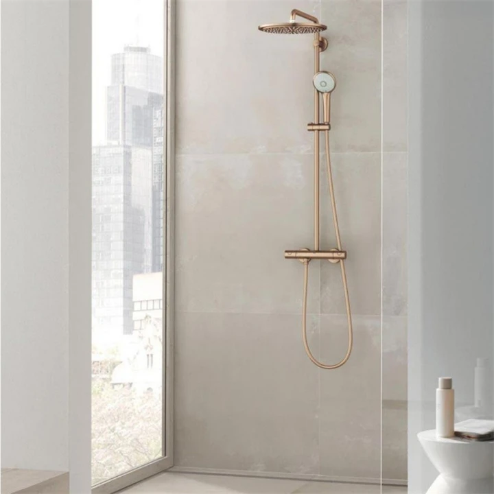 Grohe uphoria System 310 Zuhanyrendszer termosztátos csapteleppel, falra szereléshez, Brushed Warm Sunset szín 26075DL0