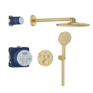 Grohe Grohtherm SmartControl Rejtett zuhanyrendszer Rainshower SmartActive 310 fejzuhannyal, Brushed Cool Sunrise 34863G