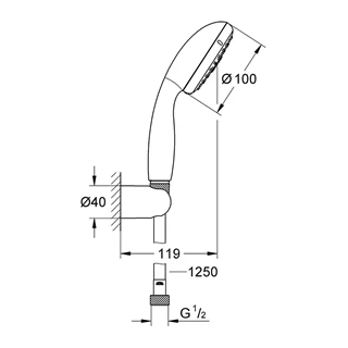 Grohe Tempesta zuhanyszett fix 10 27799001 Grohe Tempesta zuhanyszett fix 10 27799001