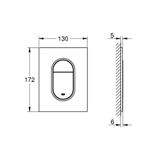 Grohe Arena Cosmopolitan S króm nyomólap S 37624000