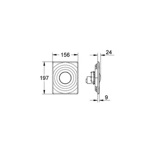 Grohe Surf nyomólap króm 38574000 Grohe Surf nyomólap króm 38574000