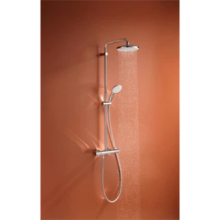 Grohe Tempesta System 210 termosztátos zuhanyrendszer, kerek fejzuhannyal, króm 26811001