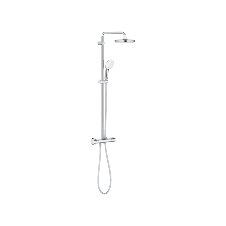 Grohe Tempesta System 210 termosztátos zuhanyrendszer, kerek fejzuhannyal, króm 26811001