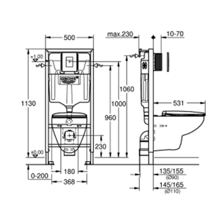 Grohe Bau Ceramic Solido - 5 az 1-ben WC szett 39586000