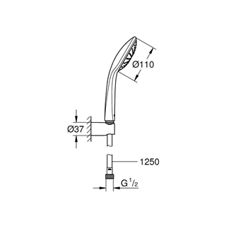 Grohe Euphoria 110 Mono zuhanygarnitúra 27354000