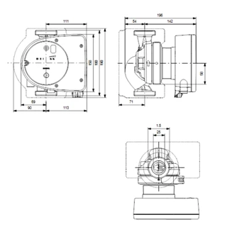 Grundfos szivattyú MAGNA1 25-60 99221217