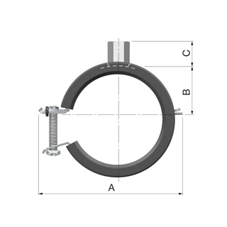 Flamco BSH M 8/10 csőbilincs 23-26 1/2" F38363 Flamco BSH M 8/10 csőbilincs 23-26 1/2" F38363