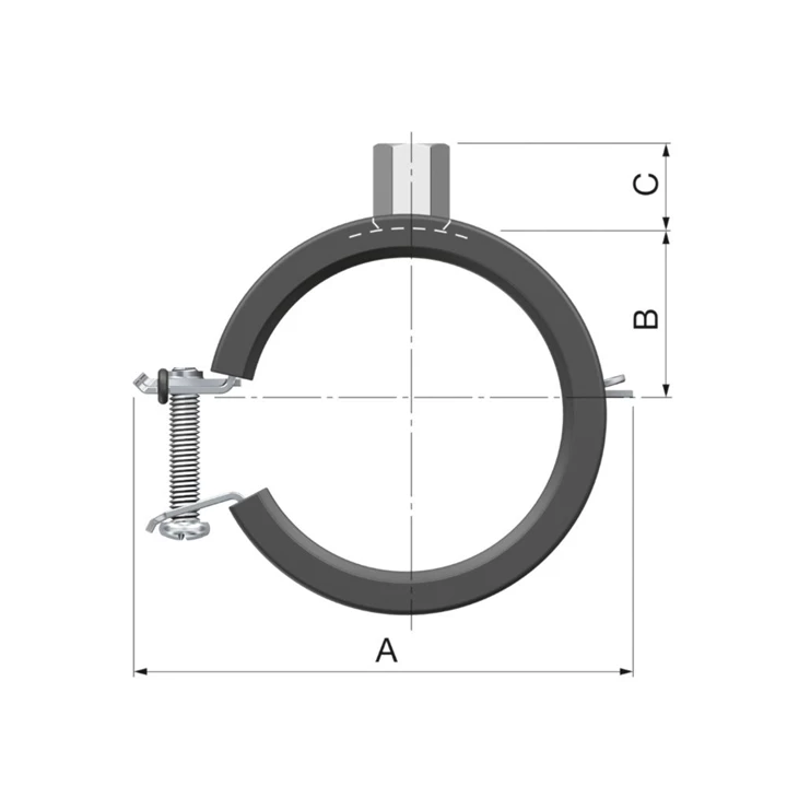 Flamco BSH M 8/10 csőbilincs 23-26 1/2" F38363 Flamco BSH M 8/10 csőbilincs 23-26 1/2" F38363