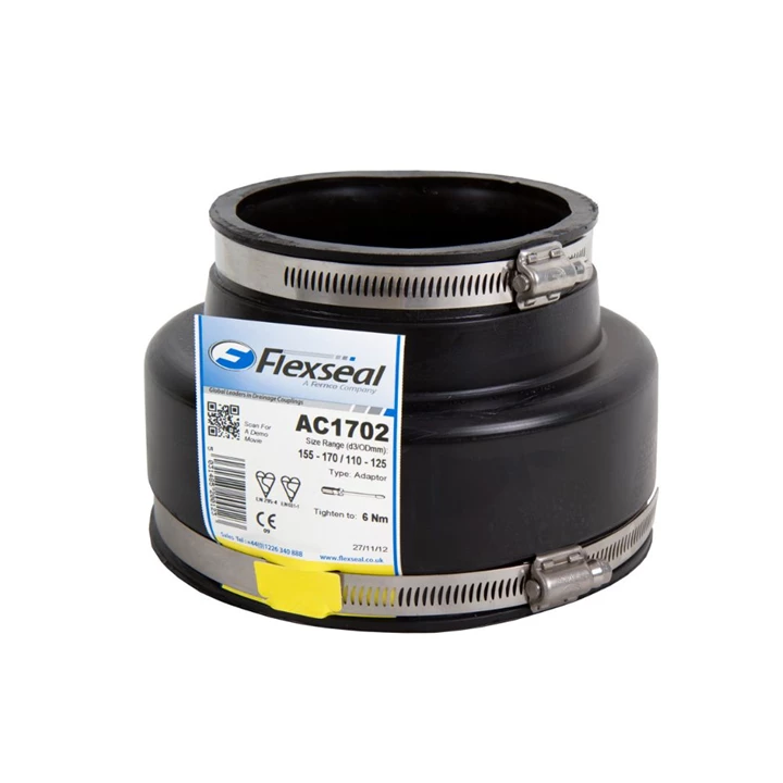 Flexseal Gumi karmantyú szűkítő XAC 122/95 110-122 80-95 hossz:100mm AC1221 Flexseal Gumi karmantyú szűkítő XAC 122/95 110-122 80-95 hossz:100mm AC1221
