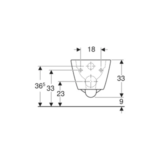 Geberit Smyle Square fali WC, mélyöblítésű, zárt formájú, Rimfree, 54cm 500.208.01.1