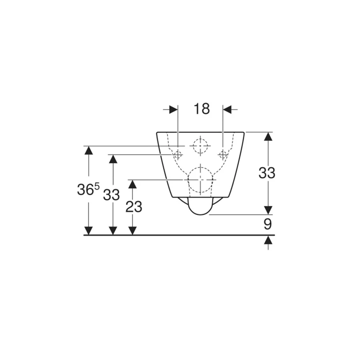 Geberit Smyle Square fali WC, mélyöblítésű, zárt formájú, Rimfree, 54cm 500.208.01.1