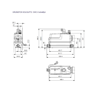 Grundfos Sololift2 CWC-3 szivattyú 97775316 Grundfos Sololift2 CWC-3 szivattyú 97775316