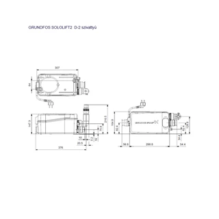 Grundfos Sololift2 D-2 szivattyú 97775318 Grundfos Sololift2 D-2 szivattyú 97775318