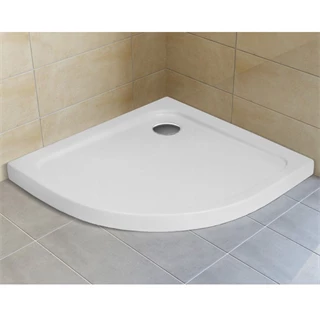 H2O Slim Nero A zuhanytálca íves 80x80x5,5 + szifon 12316