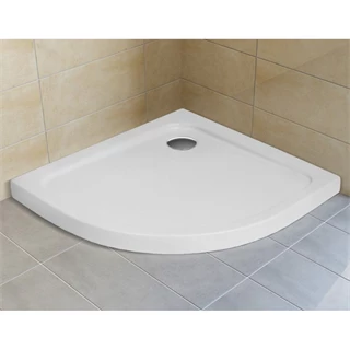 H2O Slim Nero A zuhanytálca íves 90x90x5,5 + szifon 12320