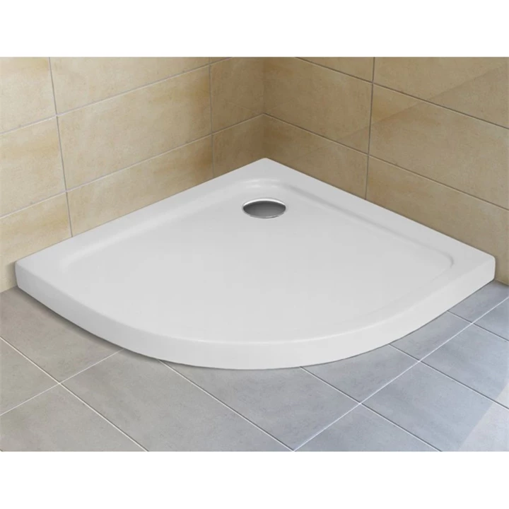 H2O Slim Nero A zuhanytálca íves 90x90x5,5 + szifon 12320